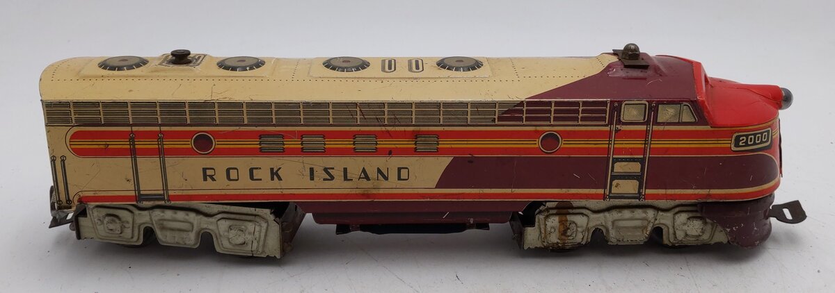 Unique Art MFG O Vintage Rock Island Diesel Electric Engine #2000 VG