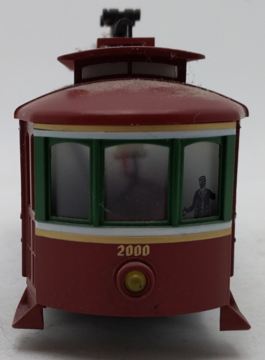 MTH 30-4040-0 Christmas Theme RailKing O Gauge Trolley Set VG