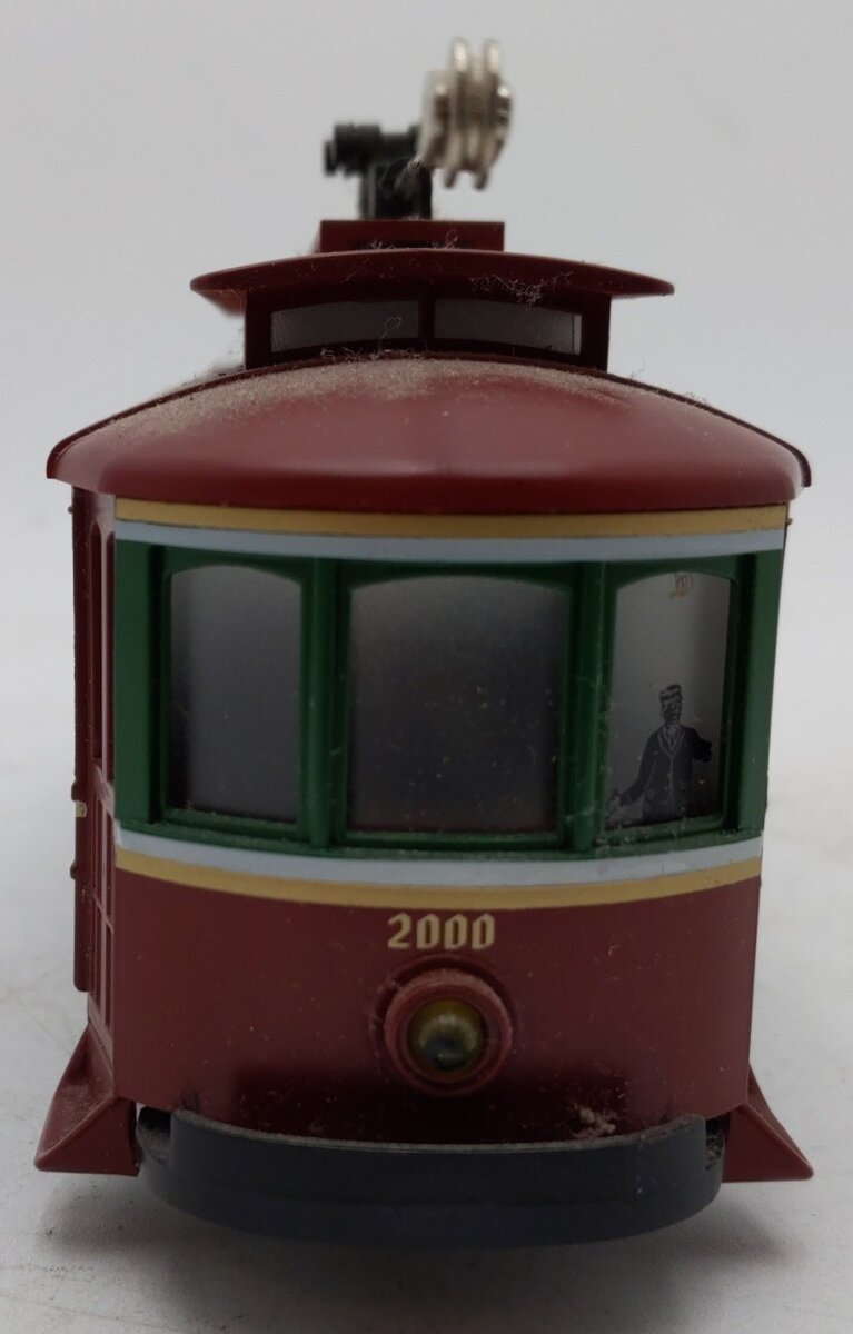 MTH 30-4040-0 Christmas Theme RailKing O Gauge Trolley Set VG