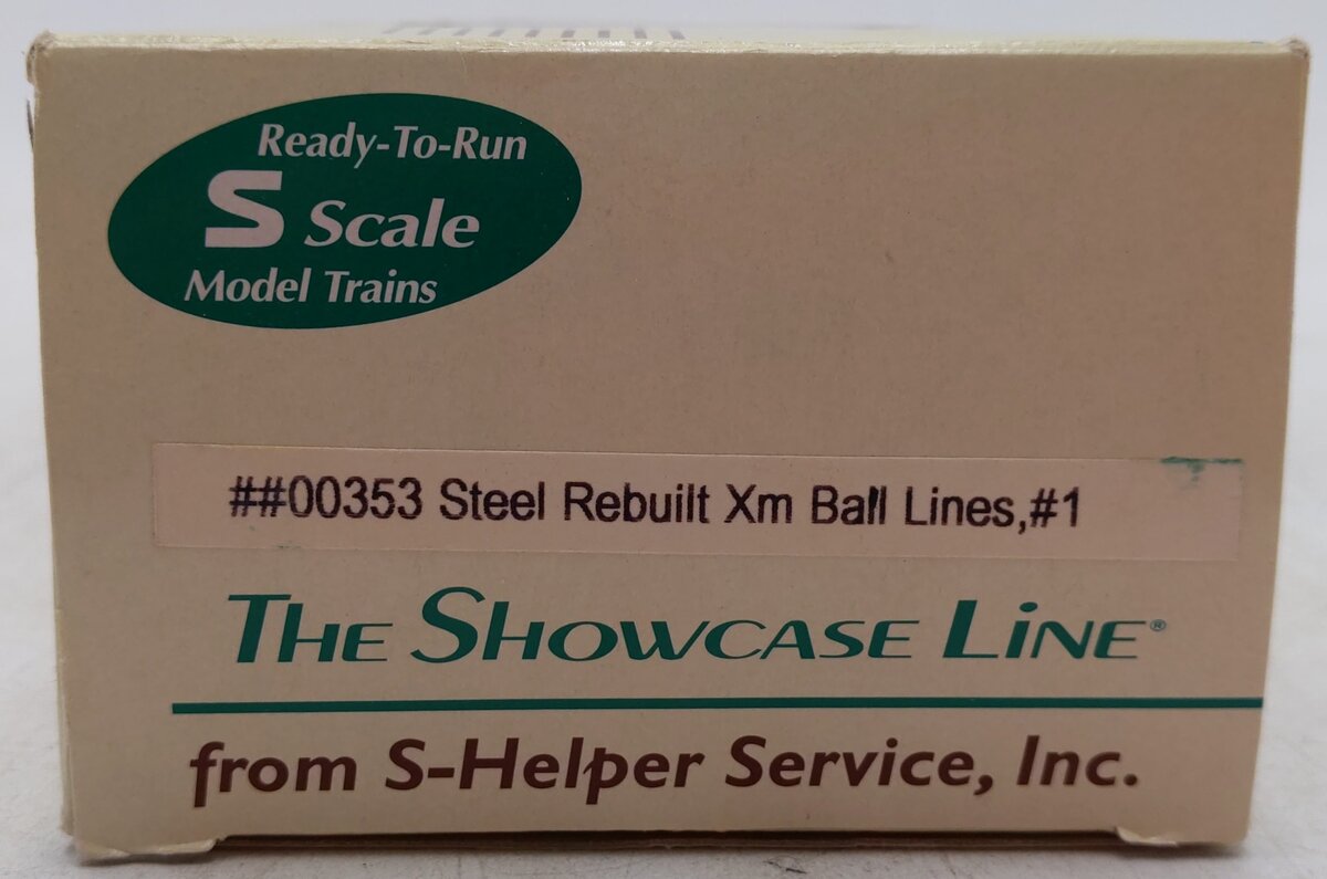 S-Helper 00353 S Scale M&W RR Ball Line Steel Rebuilt Boxcar #1320 EX/Box