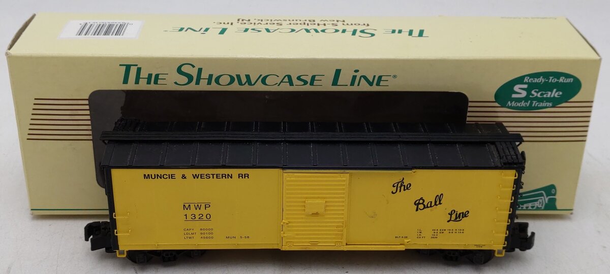 S-Helper 00353 S Scale M&W RR Ball Line Steel Rebuilt Boxcar #1320 EX/Box