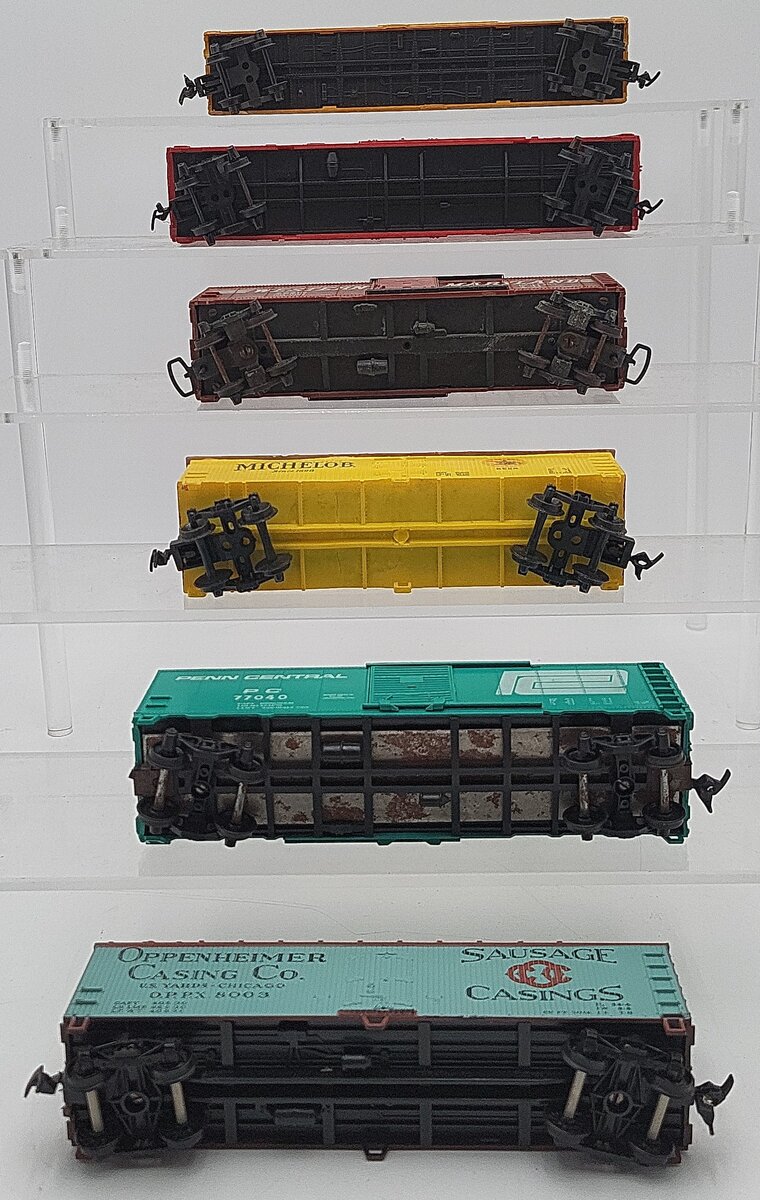 Mantua & Other HO Scale Assorted Boxcars: 49277, 29212, 1020, 8003, 77040 [6] VG