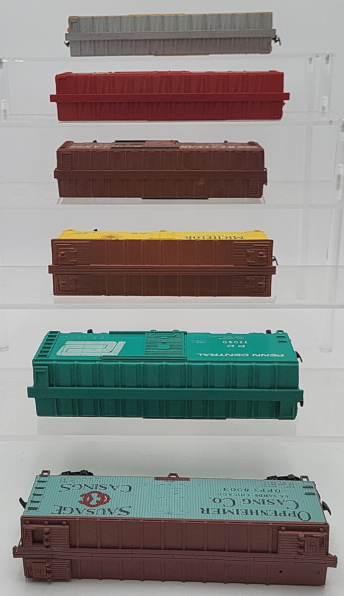 Mantua & Other HO Scale Assorted Boxcars: 49277, 29212, 1020, 8003, 77040 [6] VG