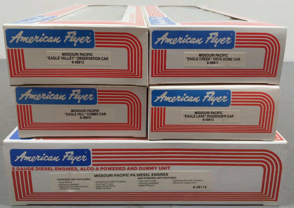 American Flyer 6-49601 S Missouri Pacific PA-1 Passenger Set EX/Box