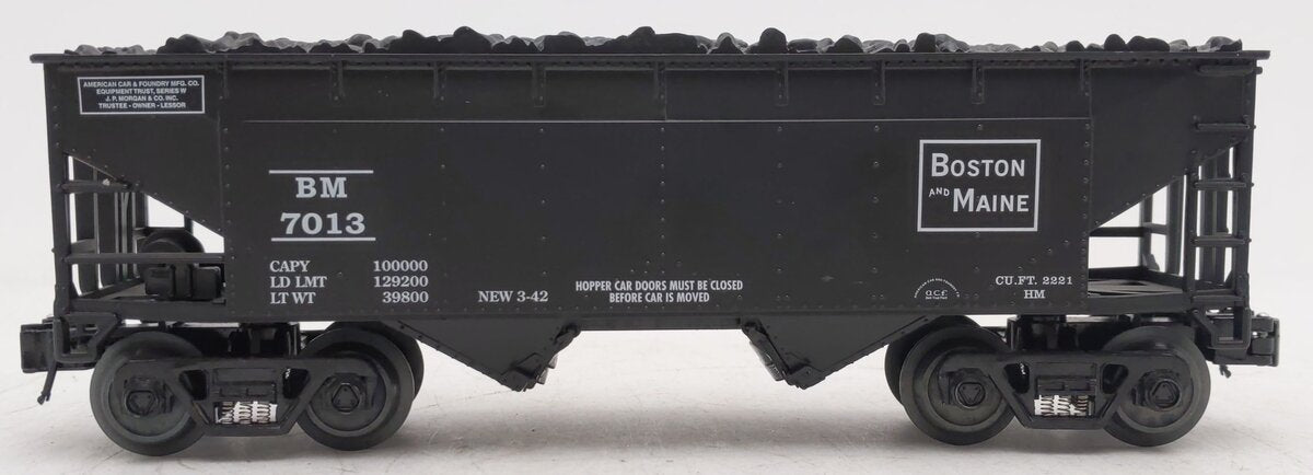 RMT 96242 O Gauge Boston & Maine 2-Bay Hopper #7013 EX