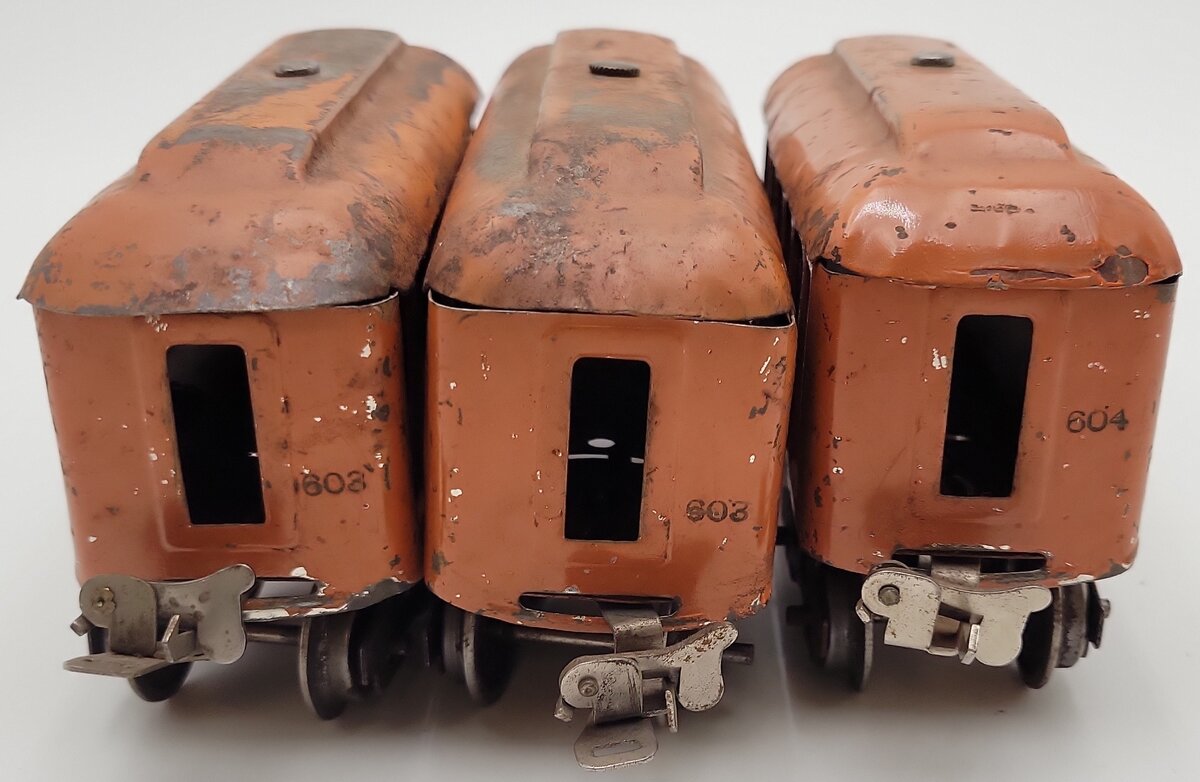 Lionel Prewar O Tinplate Passenger Cars 603, 604 [3]