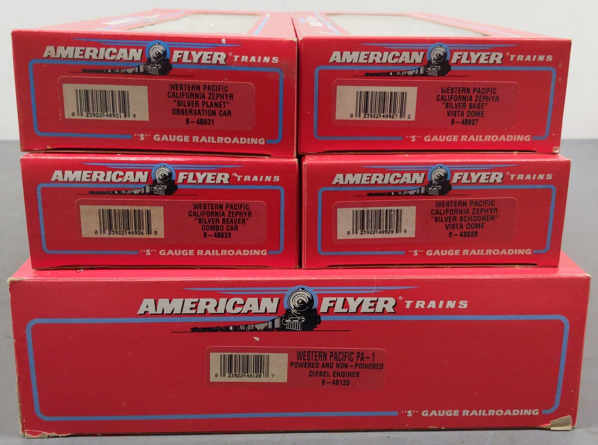 American Flyer 6-49604 S Gauge Western Pacific PA-1 Diesel Passenger Train Set EX/Box