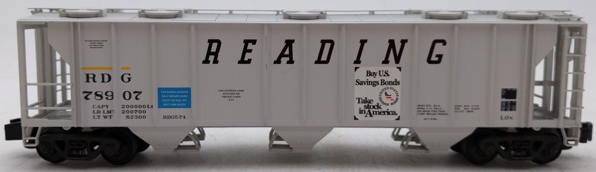 S-Helper 00976 S Scale Reading 3-Bay PS-2 Covered Hopper #78907 EX/Box