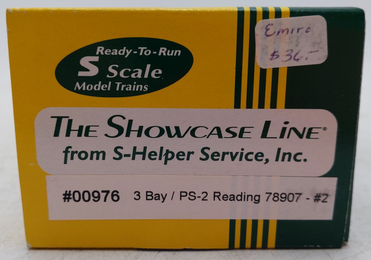 S-Helper 00976 S Scale Reading 3-Bay PS-2 Covered Hopper #78907 EX/Box