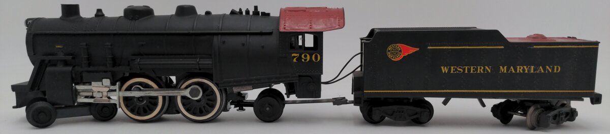 S Scale Western Maryland Steam Locomotive & Tender #790
