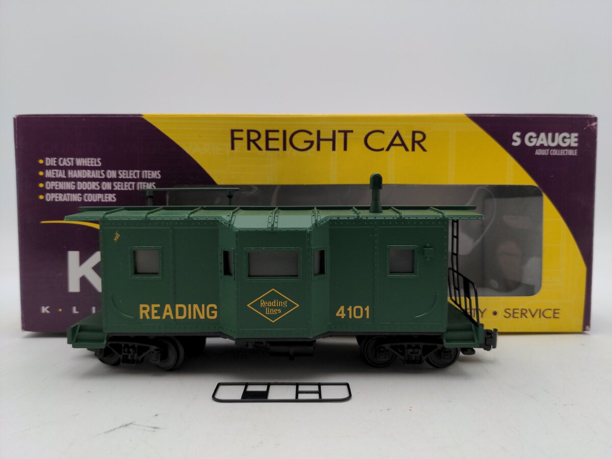 K-Line K511-025 S Gauge Reading Caboose #4101 EX/Box