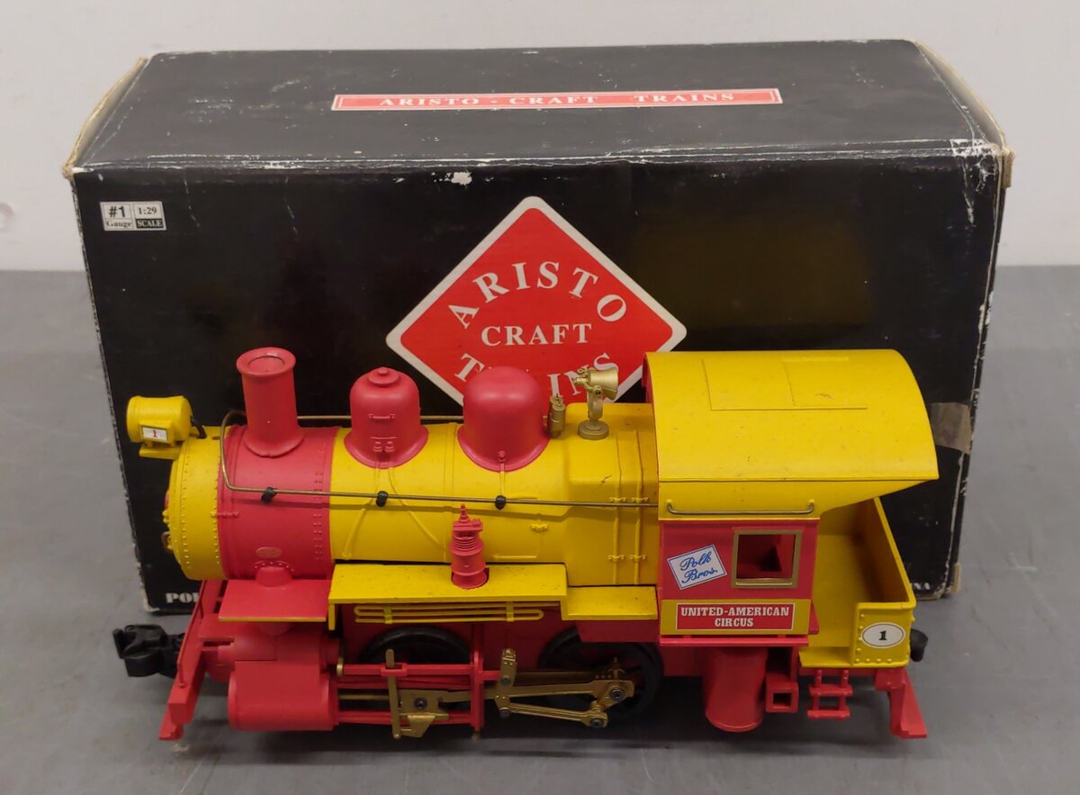 Aristo-Craft 21326 G United-American Circus 0-4-0 Steam Locomotive Engine VG/Box