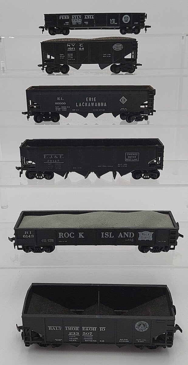 AHM & Other HO Scale Assorted Freight Cars: 6143, 70127, 357621, 233507 [6] VG