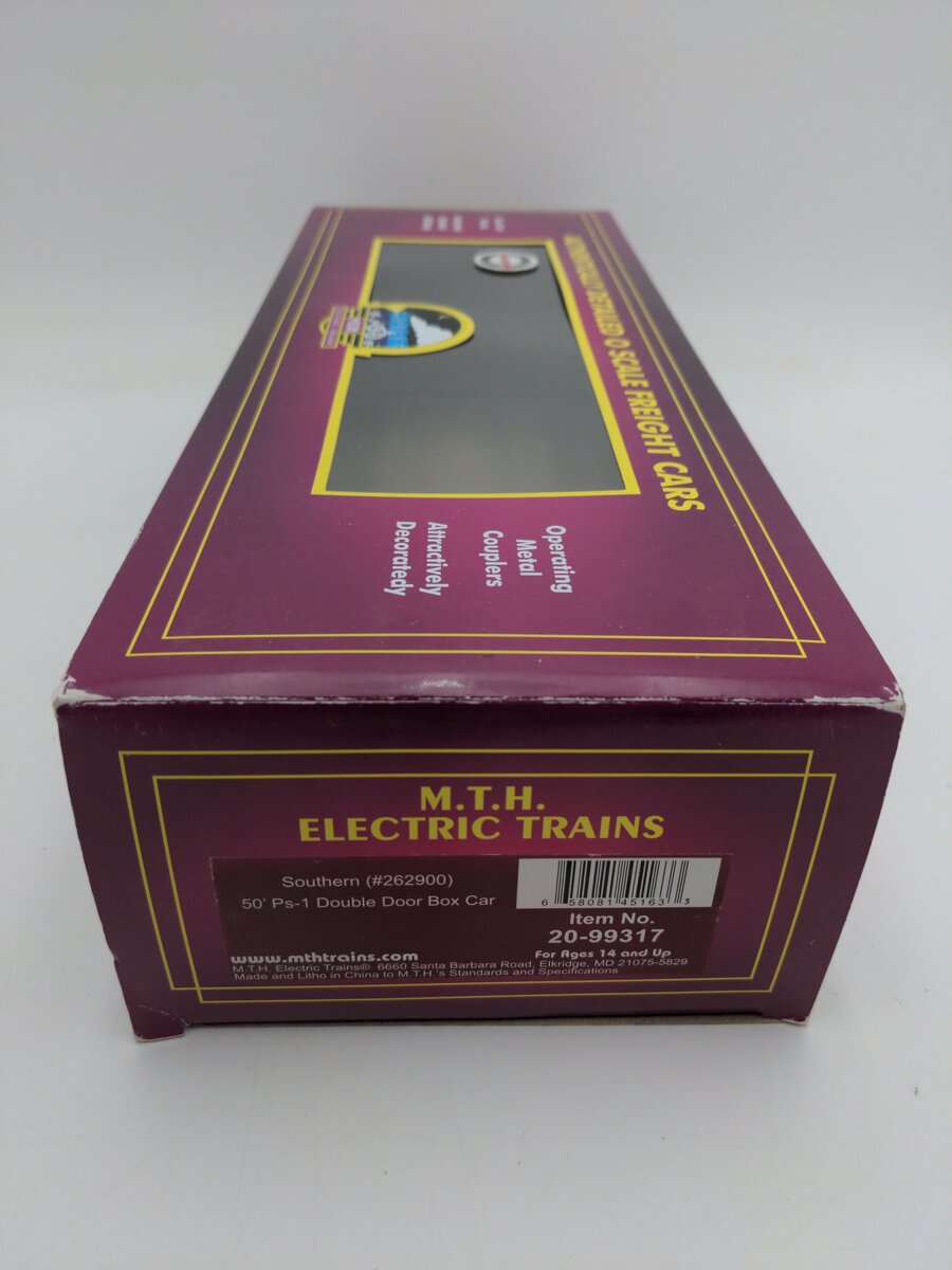 MTH 20-99317 O Southern Premier 50' PS-1 Double Door Box Car #262900 EX/Box