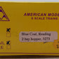 American Models 3273 S Reading Blue Coal 2-Bay Hopper #109844 EX/Box