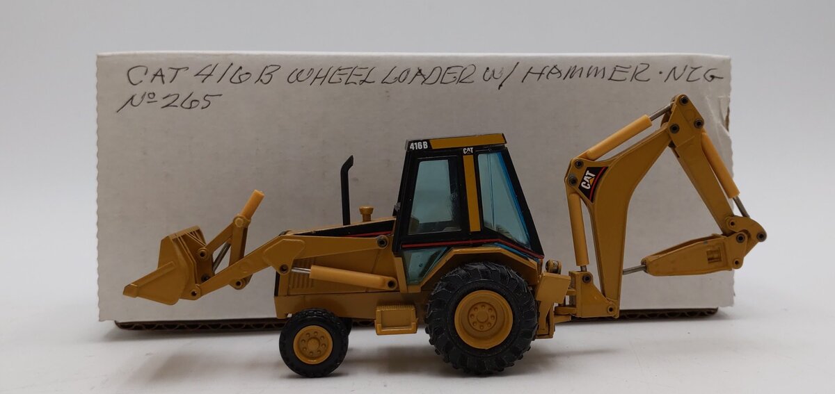 NZG Modelle 1:50 Scale Caterpillar 416B Wheel Loader W/ Hammer No.265 LN
