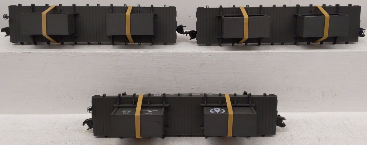 Weaver 12052 3 Car Set Flat Cars w/ Crates EX/Box