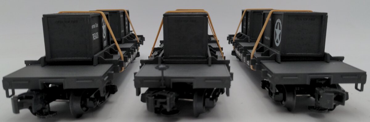 Weaver 12052 3 Car Set Flat Cars w/ Crates EX/Box