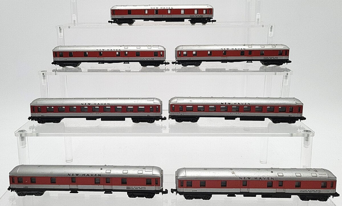 Lima N Scale New Haven Passenger Car Assortment: 9529, 917 [7] VG