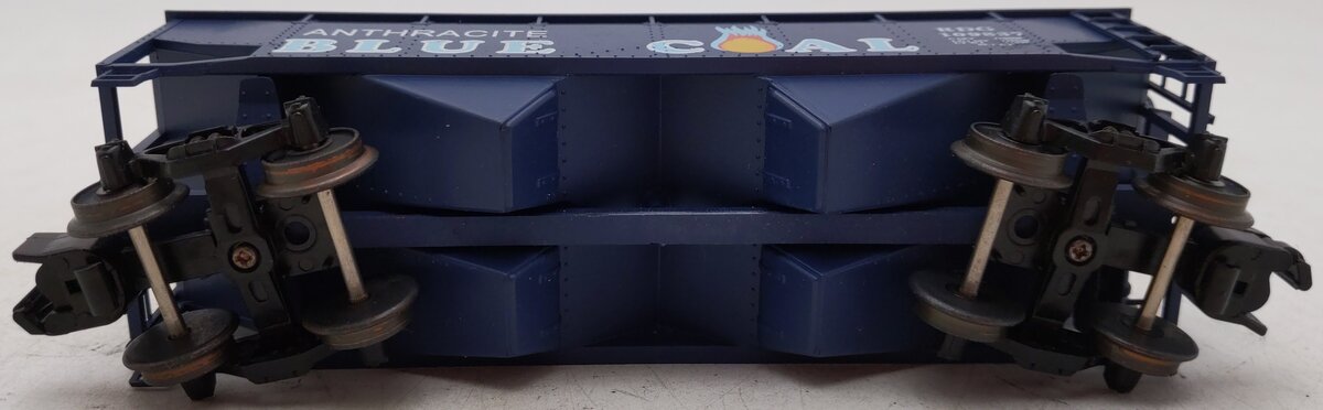 American Models 3273 S Gauge Reading Blue Coal 2-Bay Hopper #109837 EX/Box
