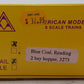 American Models 3273 S Gauge Reading Blue Coal 2-Bay Hopper #109837 EX/Box