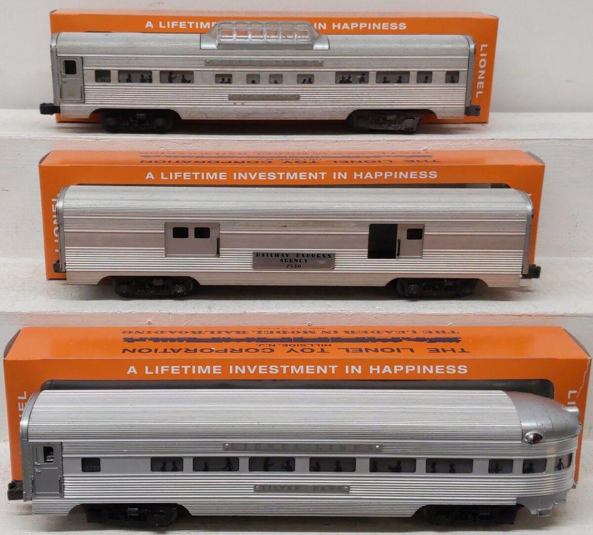 Lionel Vintage O Lionel Lines Aluminum Cars 2530, 2531, 2532 [3] VG