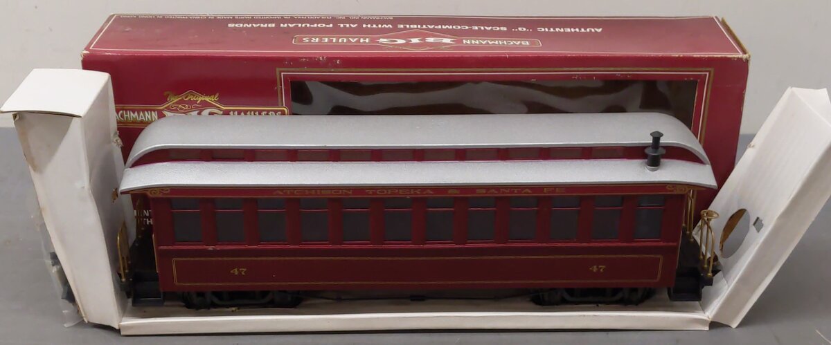 Bachmann 97202 G Scale Santa Fe Lighted Coach Car EX/Box