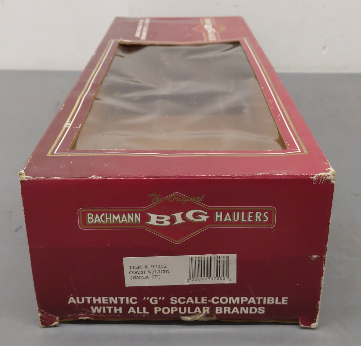Bachmann 97202 G Scale Santa Fe Lighted Coach Car EX/Box