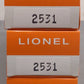Lionel Vintage O Lionel Lines Aluminum Passenger Cars 2531, 2532 [3] VG