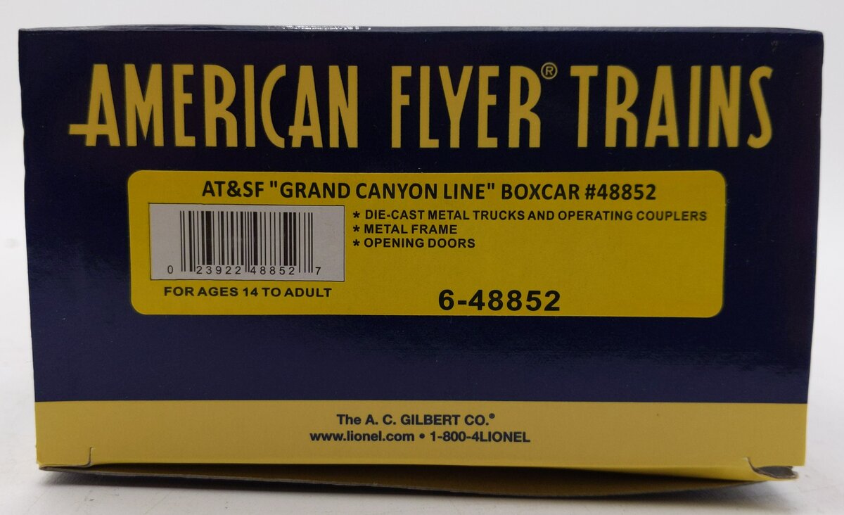 American Flyer 6-48852 S Scale Santa Fe 'The Grand Canyon Line' Box Car EX/Box