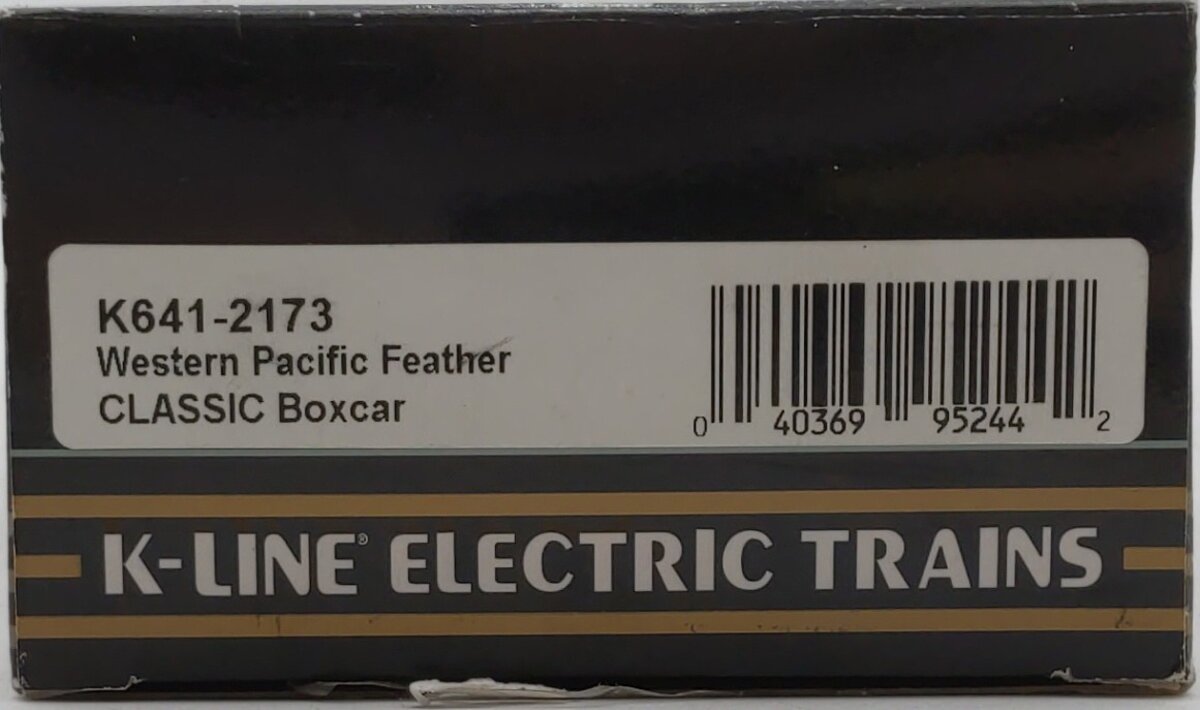 K-Line K641-2173 O Gauge Western Pacific Boxcar LN/Box