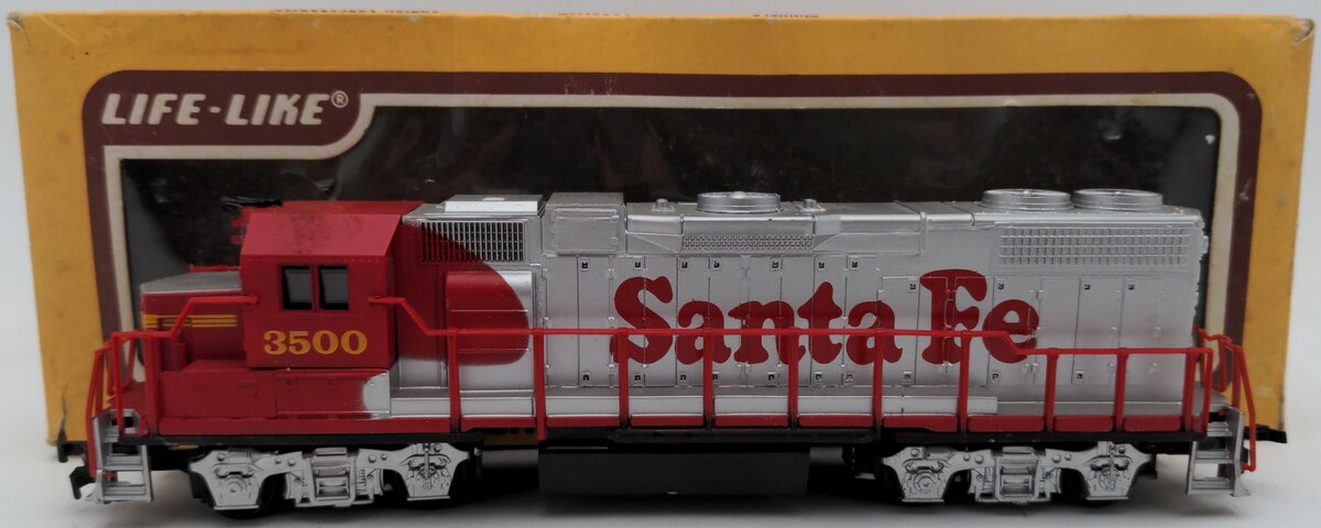 Life Like 8294 HO Santa Fe GP38-2 Diesel Locomotive #3500 EX/Box