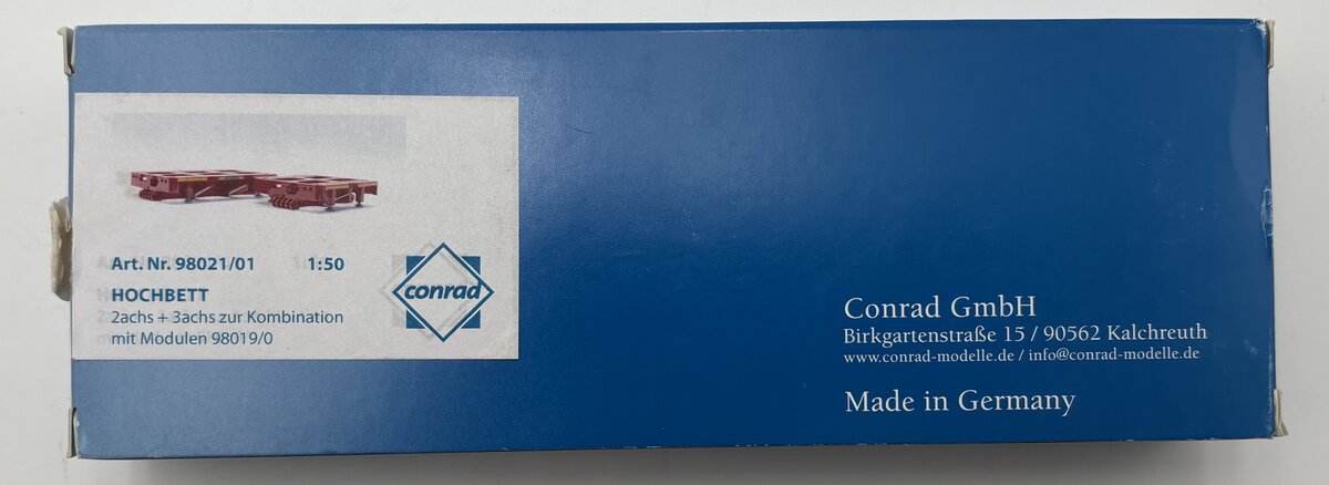 Conrad 98021-01 1:50 Goldhofer Platforms for 2-Axle & 3-Axle Module Combinations LN/Box
