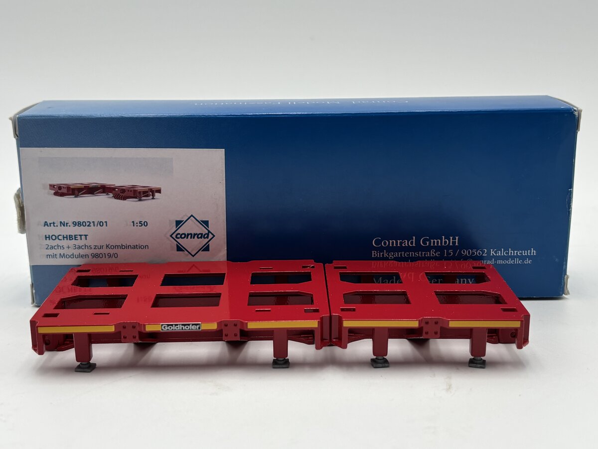 Conrad 98021-01 1:50 Goldhofer Platforms for 2-Axle & 3-Axle Module Combinations LN/Box