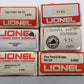 Lionel O Assorted Freight Cars 6-6916, 6-9603, 6-9749, 6-5705, 6-9405, 6-9742[6] EX/Box