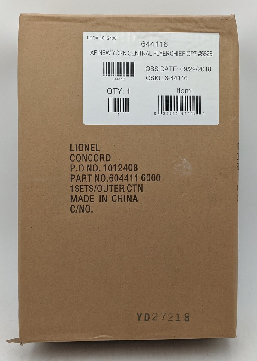American Flyer 6-44116 S New York Central Flyerchief GP7 Diesel Locomotive #5628 MT/Box
