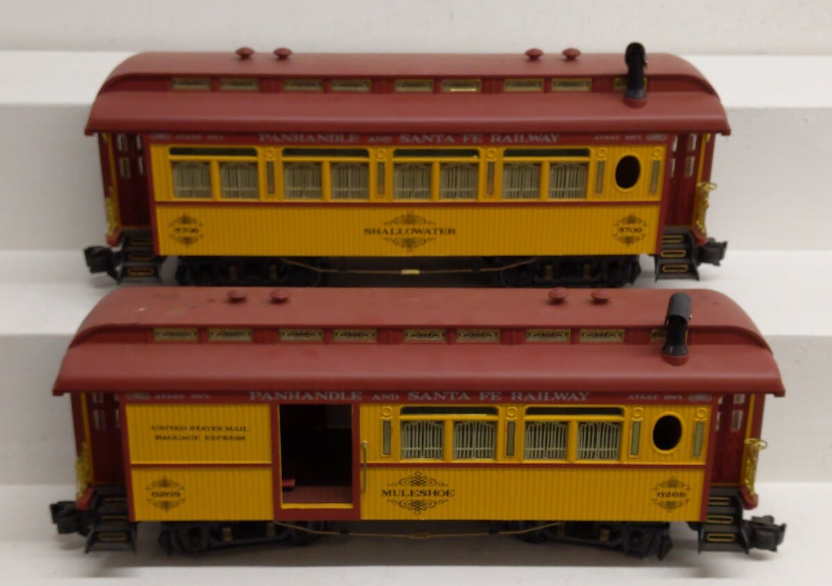 Aristo-Craft 28109  G Gauge Santa Fe Starter Train Passenger Cars VG