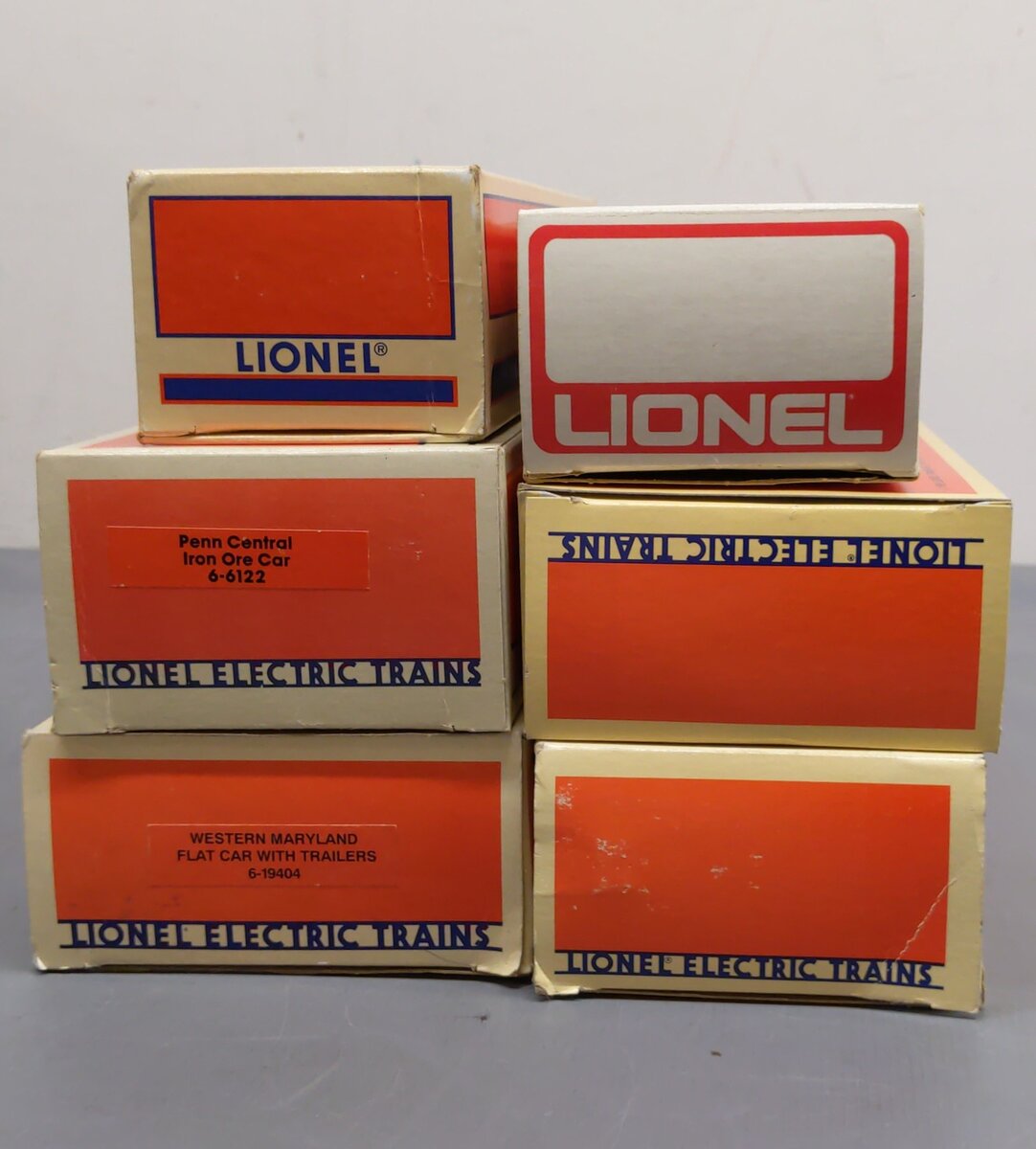 Lionel O Assorted Freight Cars 6-19419, 6-19404, 6-9155, 6-19282, 6-16581[6] EX/Box