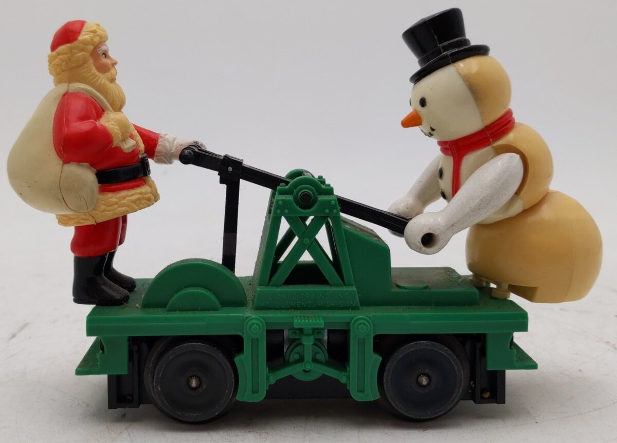 Lionel 6-18422 O Gauge Christmas Santa & Snowman Handcar EX