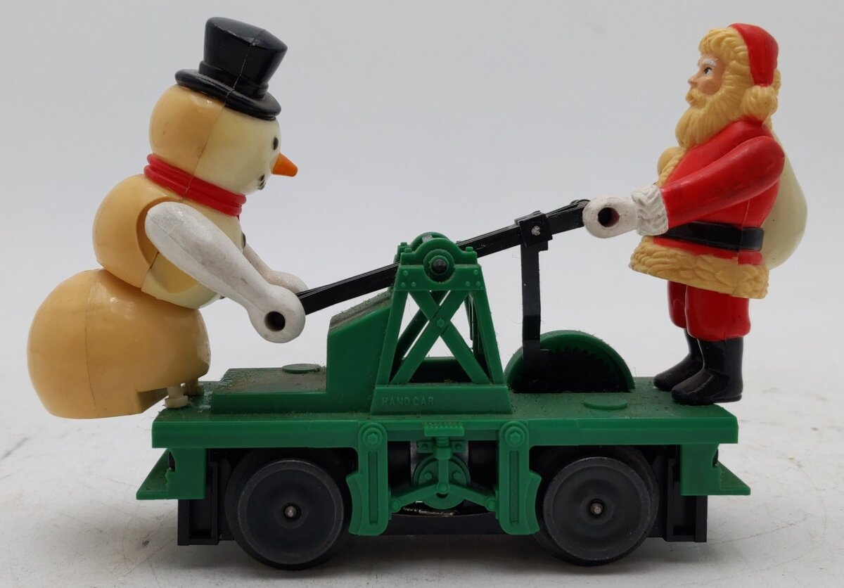 Lionel 6-18422 O Gauge Christmas Santa & Snowman Handcar EX