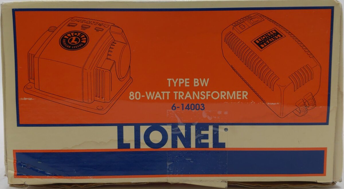Lionel 6-14003 80 Watt Transformer Type BW EX/Box