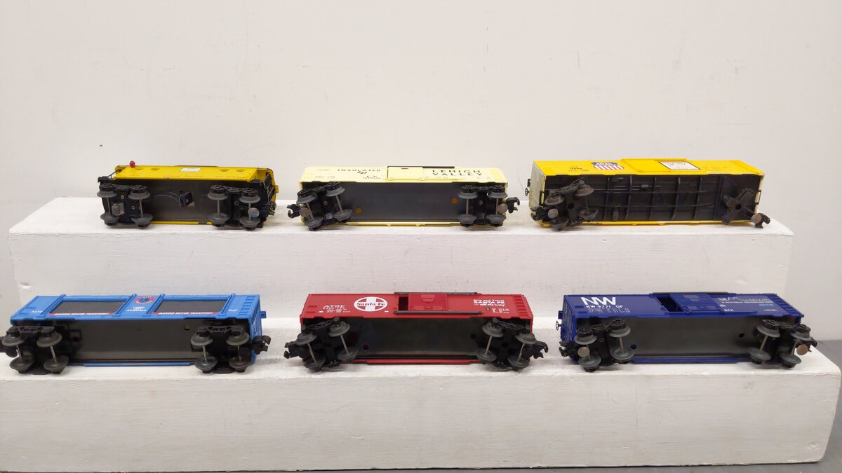 Lionel O Assorted Freight Cars 6-9168, 6-16750, 6-9808, 6-29213, 6-9788 [6] VG/Box