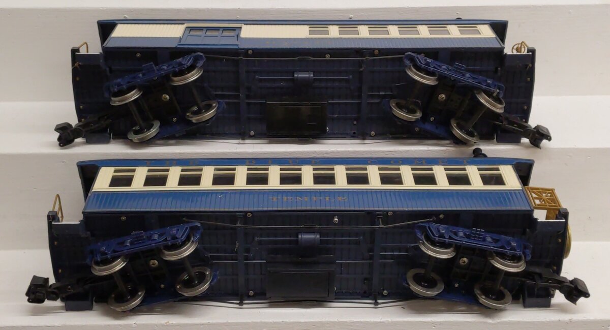 Bachmann 833 G Scale New Jersey Central Blue Comet Passenger Cars VG