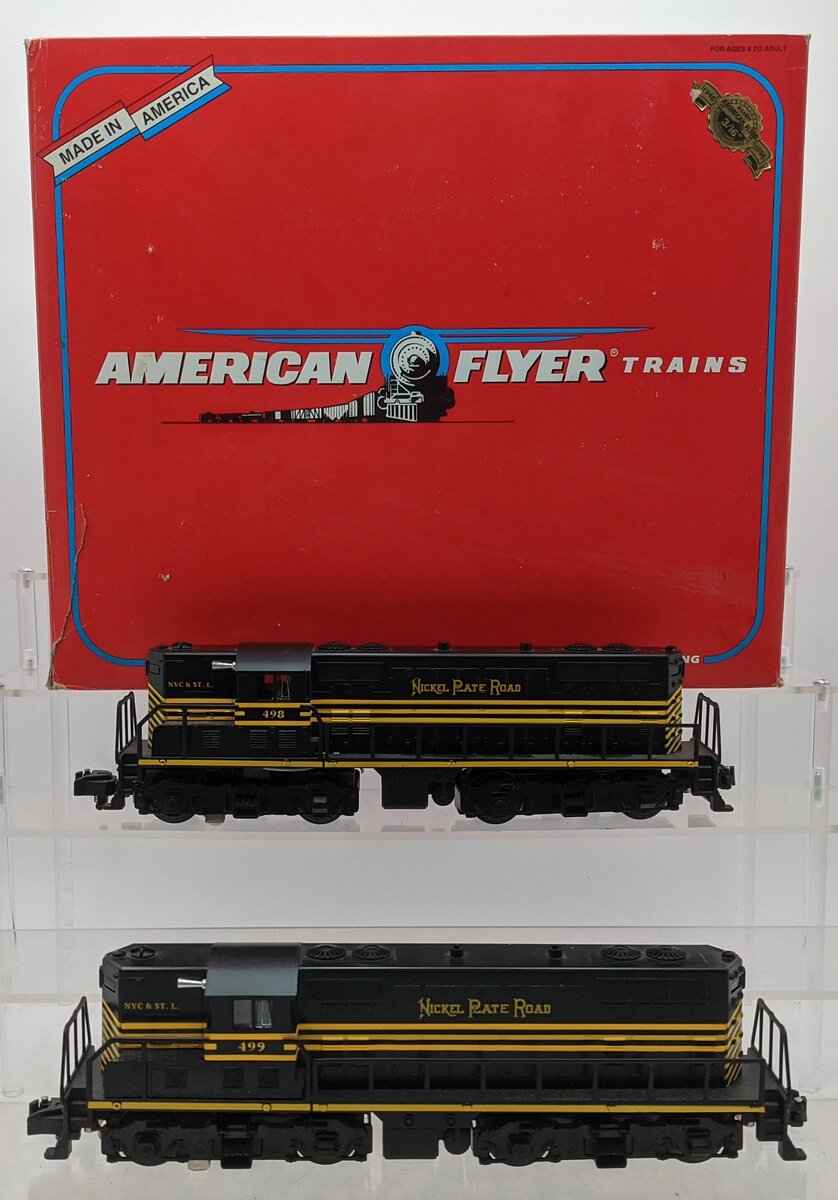 American Flyer 6-48017 S Nickel Plate Road GP-9 Diesel Locomotive Set #498/499 EX/Box