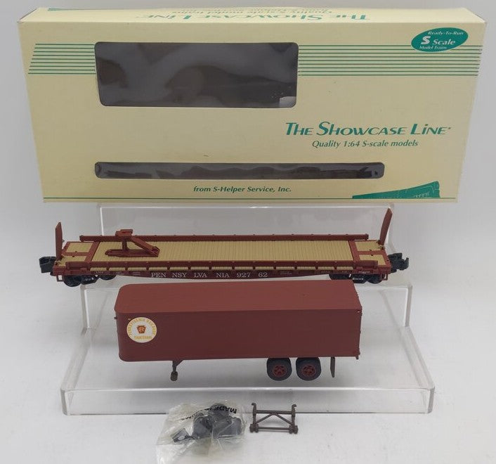 S-Helper 00182 S Scale Pennsylvania #2 w/ PRR Trailer #92762 EX/Box