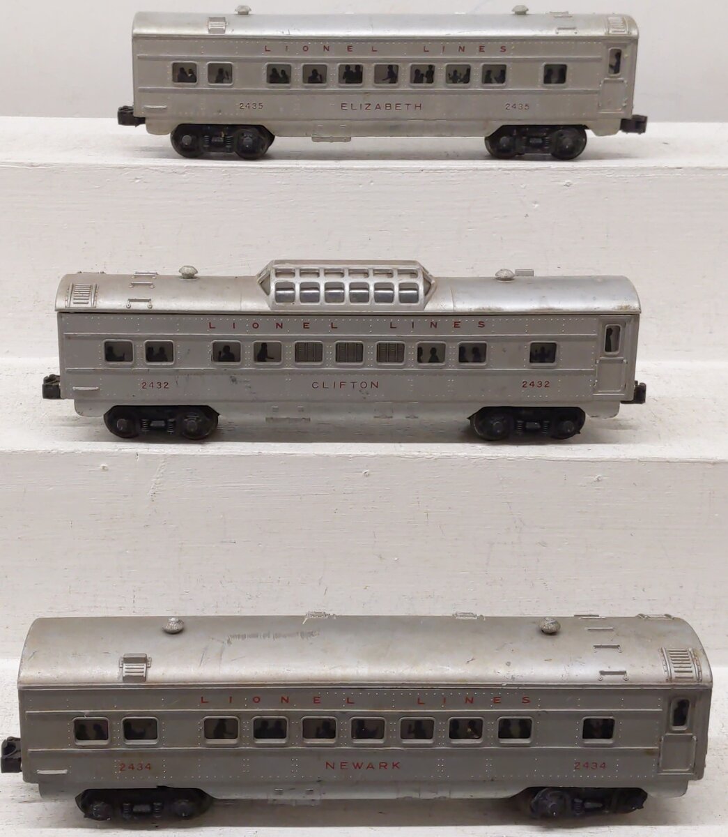 Lionel Vintage O Lionel Lines Illuminated Passenger Cars 2434, 2432, 2435 [3]