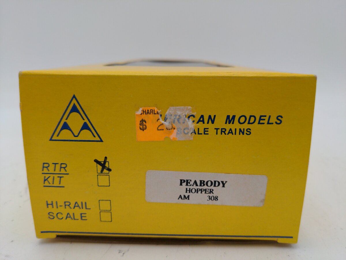 American Models 308 S Gauge Peabody 2-Bay Hopper AM #6683 EX/Box