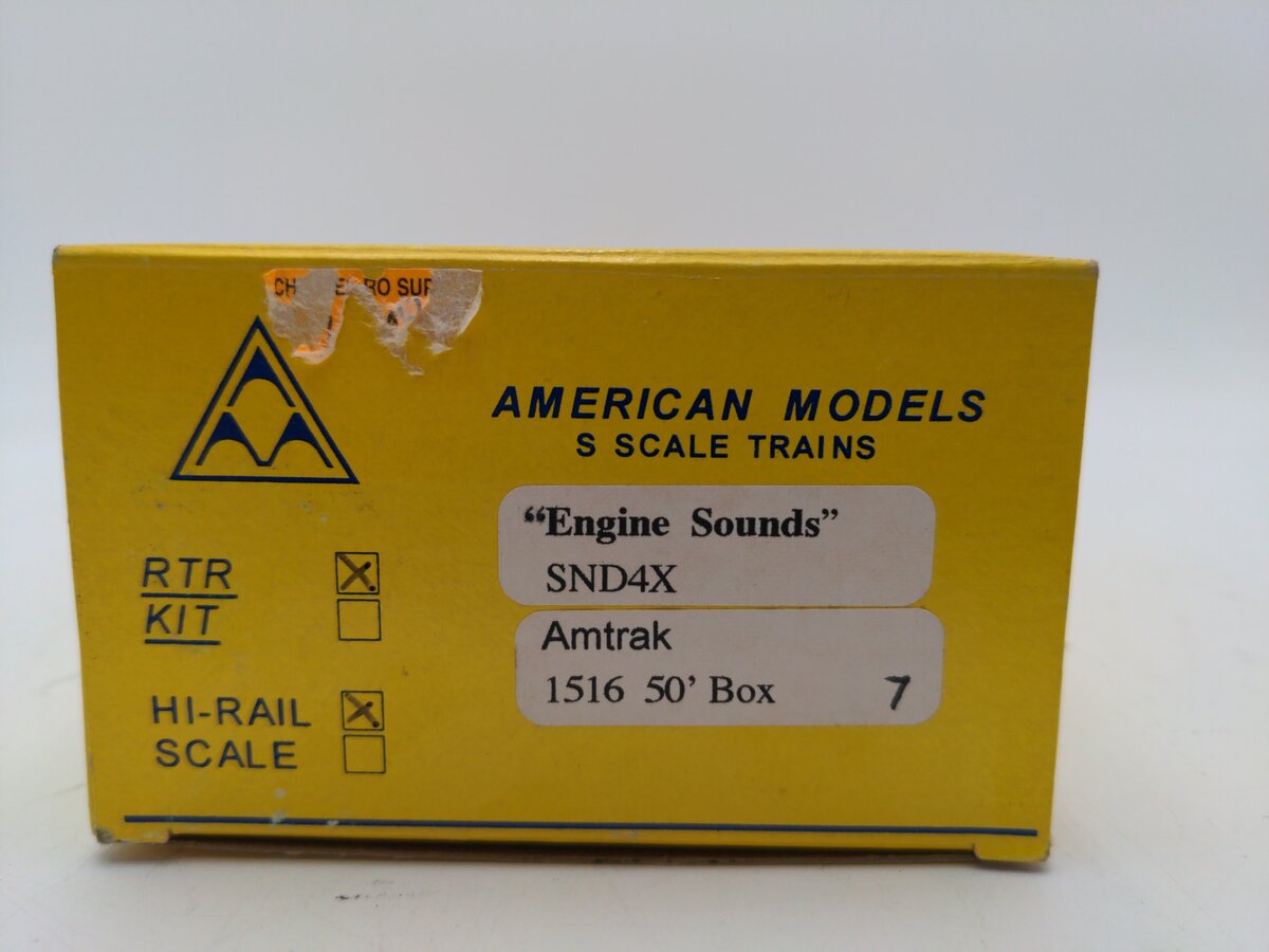 American Models 1516 S Scale Amtrak RTR Hi-Rail Boxcar VG/Box