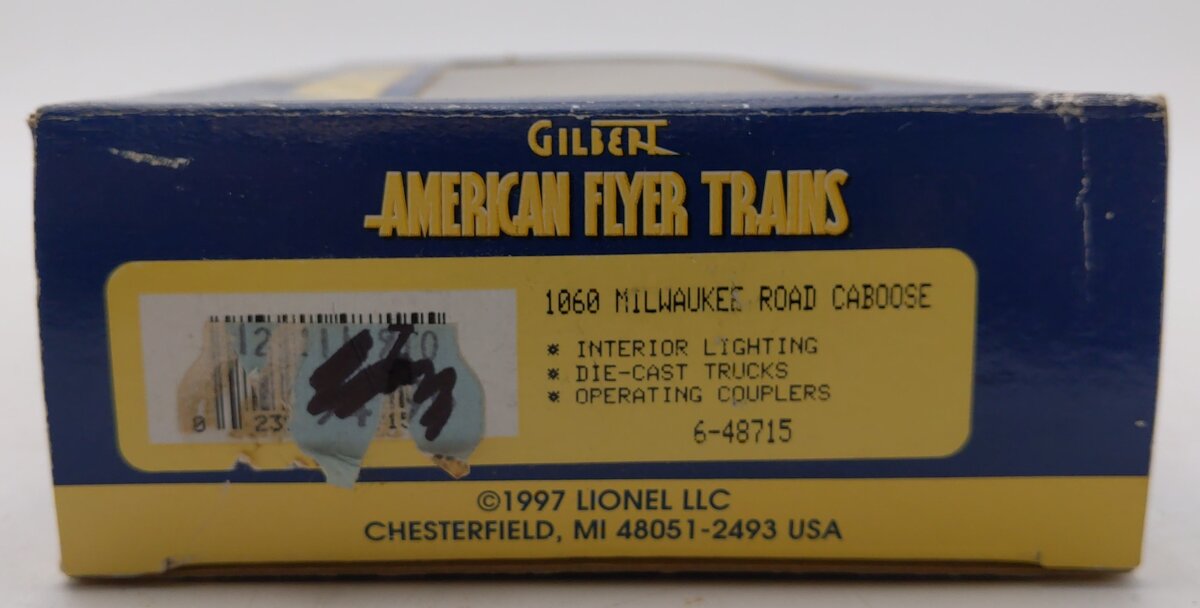 American Flyer 6-48715 S Gauge Milwaukee Road Offset Cupola Caboose #48715 EX/Box