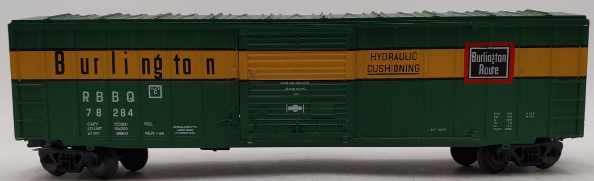 Weaver O Gauge 78284 Burlington Boxcar VG